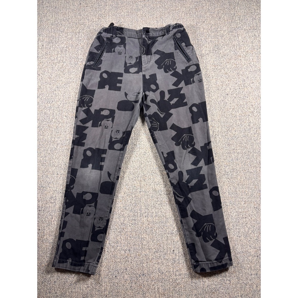 Disney Parks Mickey Mouse Graphic Pants Charcoal Boy Size 13
